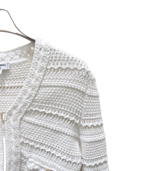 CHANEL（シャネル）CHANEL (シャネル) ココボタンボレロカーディガン ホワイト サイズ:34の古着・服飾アイテム