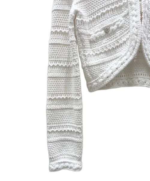 CHANEL（シャネル）CHANEL (シャネル) ココボタンボレロカーディガン ホワイト サイズ:34の古着・服飾アイテム