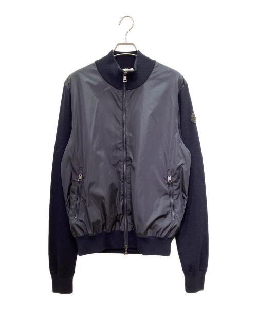 MONCLER（モンクレール）MONCLER (モンクレール) ニット切替 ナイロンジャケット ネイビー サイズ:Ｌの古着・服飾アイテム