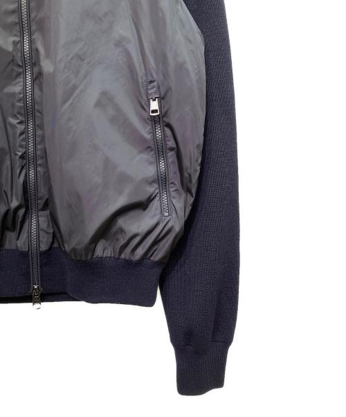 MONCLER（モンクレール）MONCLER (モンクレール) ニット切替 ナイロンジャケット ネイビー サイズ:Ｌの古着・服飾アイテム