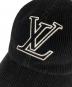 中古・古着 LOUIS VUITTON (ルイ ヴィトン) LV シグネチャー コーデュロイ キャップ ブラック：65000円