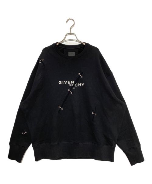 GIVENCHY（ジバンシィ）GIVENCHY (ジバンシィ) ロゴスウェット ブラック サイズ:Mの古着・服飾アイテム