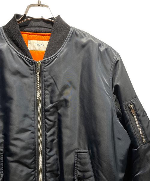 CELINE（セリーヌ）CELINE (セリーヌ) ロゴボンバージャケット/MA-1/2W426889O  ブラック サイズ:54の古着・服飾アイテム