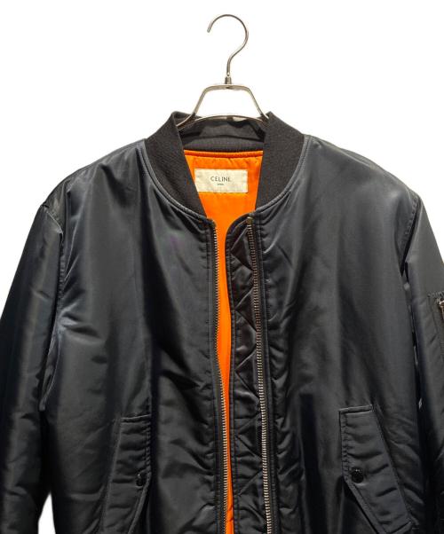 CELINE（セリーヌ）CELINE (セリーヌ) ロゴボンバージャケット/MA-1/2W426889O  ブラック サイズ:54の古着・服飾アイテム