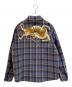 GUCCI (グッチ) タイガーワッペンチェックブルゾン648799 Z8AMG  ネイビー サイズ:50：100000円