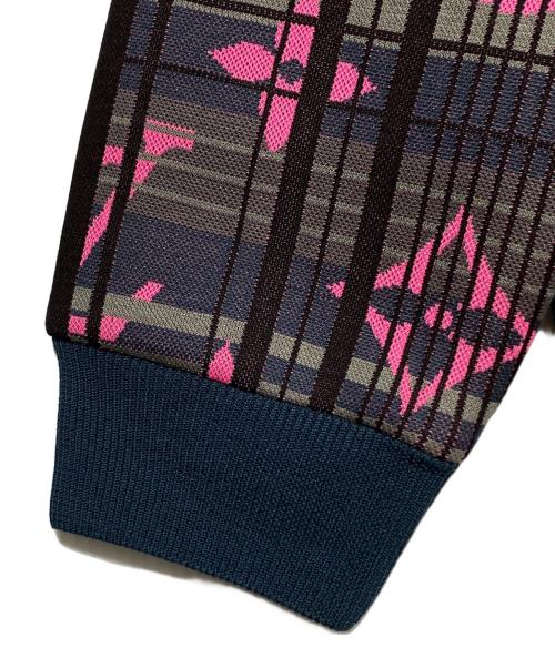 LOUIS VUITTON（ルイ ヴィトン）LOUIS VUITTON (ルイ ヴィトン) モノグラムジャガードスウェット ネイビー×ピンク サイズ:Mの古着・服飾アイテム