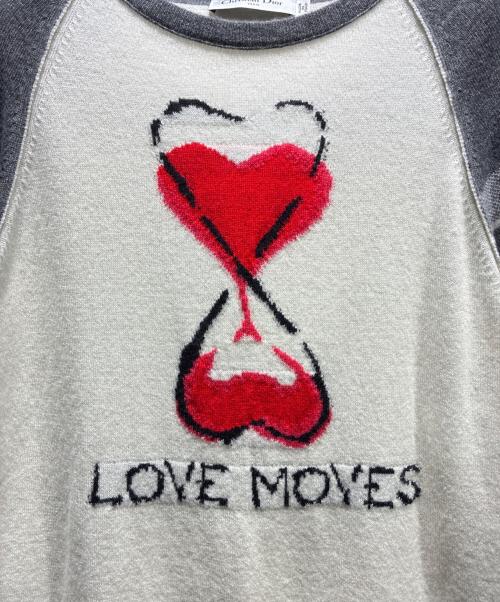 Christian Dior（クリスチャン ディオール）Christian Dior (クリスチャン ディオール) カシミヤロゴニット/144S50GM058／21AW グレー×ベージュ サイズ:34の古着・服飾アイテム