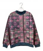 LOUIS VUITTONルイ ヴィトン）の古着「21SS モノグラムジャガードスウェット」｜ネイビー×ピンク