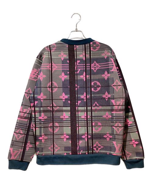 LOUIS VUITTON（ルイ ヴィトン）LOUIS VUITTON (ルイ ヴィトン) 21SS モノグラムジャガードスウェット ネイビー×ピンク サイズ:Mの古着・服飾アイテム
