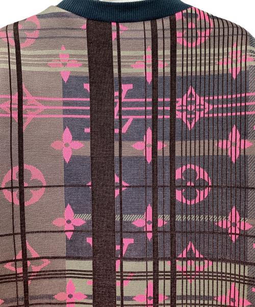 LOUIS VUITTON（ルイ ヴィトン）LOUIS VUITTON (ルイ ヴィトン) 21SS モノグラムジャガードスウェット ネイビー×ピンク サイズ:Mの古着・服飾アイテム