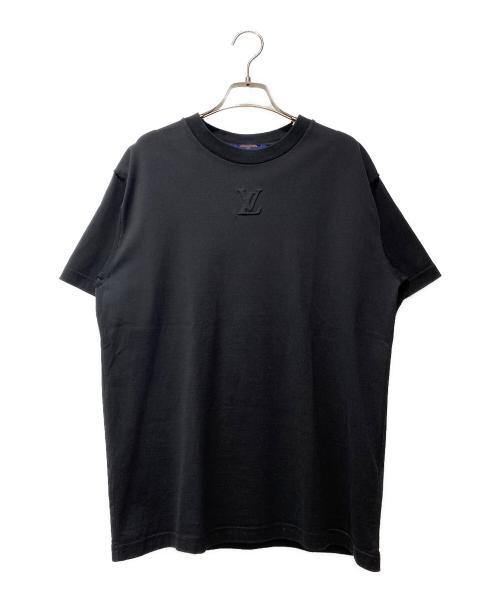 LOUIS VUITTON（ルイ ヴィトン）LOUIS VUITTON (ルイ ヴィトン) エンボスLVロゴTシャツ ブラック サイズ:Mの古着・服飾アイテム