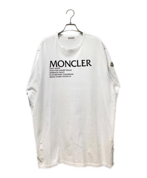MONCLER（モンクレール）MONCLER (モンクレール) ロゴTシャツ ホワイト サイズ:Mの古着・服飾アイテム