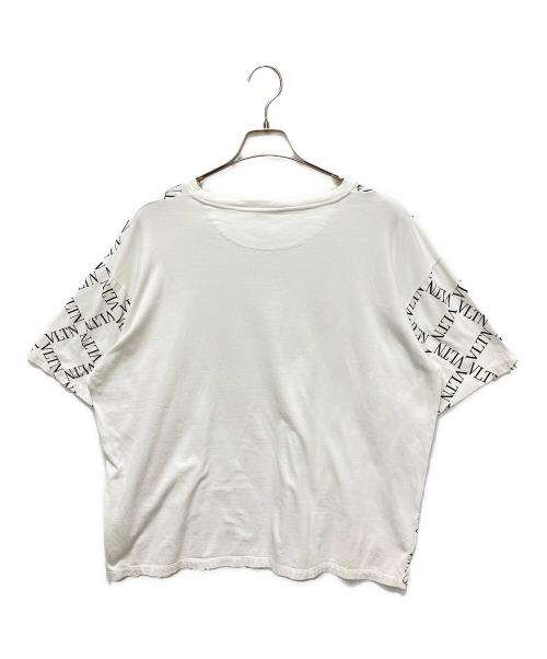 VALENTINO（ヴァレンティノ）VALENTINO (ヴァレンティノ) VLTNグリットプリントオーバーサイズTシャツ ホワイト サイズ:Lの古着・服飾アイテム