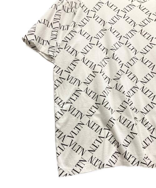 VALENTINO（ヴァレンティノ）VALENTINO (ヴァレンティノ) VLTNグリットプリントオーバーサイズTシャツ ホワイト サイズ:Lの古着・服飾アイテム