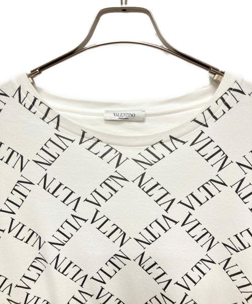VALENTINO（ヴァレンティノ）VALENTINO (ヴァレンティノ) VLTNグリットプリントオーバーサイズTシャツ ホワイト サイズ:Lの古着・服飾アイテム