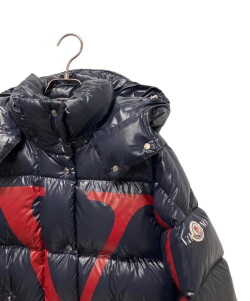MONCLER（モンクレール）MONCLER (モンクレール) VALENTINO (ヴァレンティノ) MONCLER×VALENTINO/ダウンジャケット ネイビー サイズ:38の古着・服飾アイテム