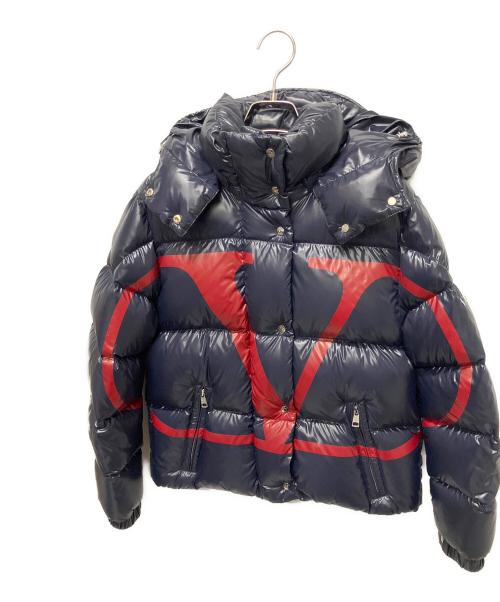 MONCLER（モンクレール）MONCLER (モンクレール) VALENTINO (ヴァレンティノ) MONCLER×VALENTINO/ダウンジャケット ネイビー サイズ:38の古着・服飾アイテム