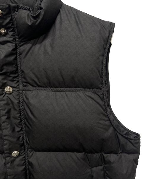 CHROME HEARTS（クロムハーツ）CHROME HEARTS (クロムハーツ) クロスボール釦ダウンベスト　403200184******351　STIFF VEST　 ブラック サイズ:Mの古着・服飾アイテム