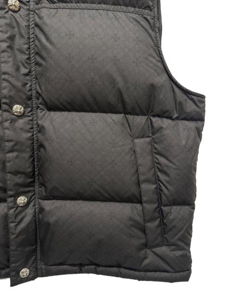 CHROME HEARTS（クロムハーツ）CHROME HEARTS (クロムハーツ) クロスボール釦ダウンベスト　403200184******351　STIFF VEST　 ブラック サイズ:Mの古着・服飾アイテム