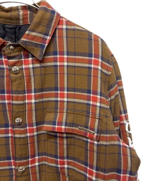 CHROME HEARTS（クロムハーツ）CHROME HEARTS (クロムハーツ) WORKN JNKYD PLD/ネルシャツジャケット ブラウン サイズ:XLの古着・服飾アイテム