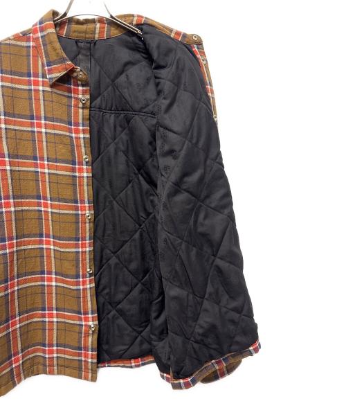 CHROME HEARTS（クロムハーツ）CHROME HEARTS (クロムハーツ) WORKN JNKYD PLD/ネルシャツジャケット ブラウン サイズ:XLの古着・服飾アイテム