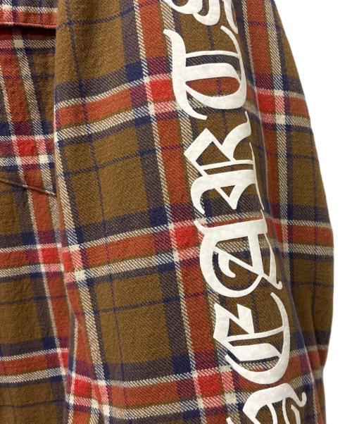 CHROME HEARTS（クロムハーツ）CHROME HEARTS (クロムハーツ) WORKN JNKYD PLD/ネルシャツジャケット ブラウン サイズ:XLの古着・服飾アイテム