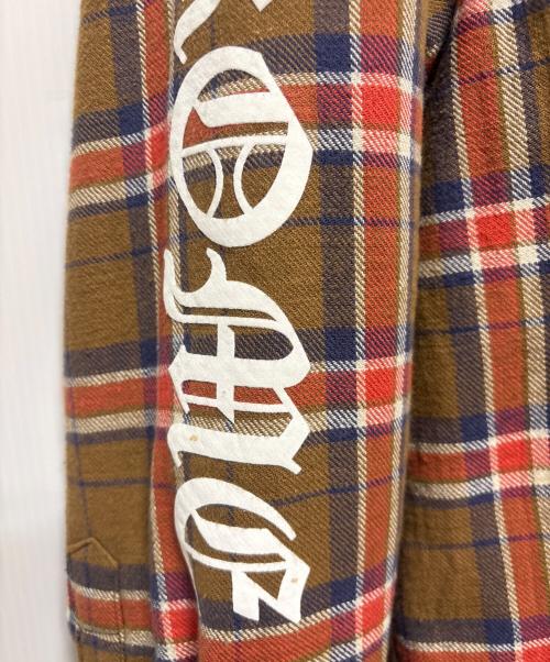 CHROME HEARTS（クロムハーツ）CHROME HEARTS (クロムハーツ) WORKN JNKYD PLD/ネルシャツジャケット ブラウン サイズ:XLの古着・服飾アイテム