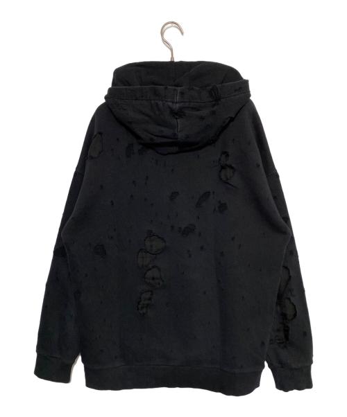 GIVENCHY（ジバンシィ）GIVENCHY (ジバンシィ) デストロイ加工パーカー ブラック サイズ:Mの古着・服飾アイテム
