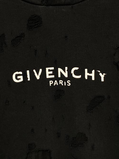 GIVENCHY（ジバンシィ）GIVENCHY (ジバンシィ) デストロイ加工パーカー ブラック サイズ:Mの古着・服飾アイテム