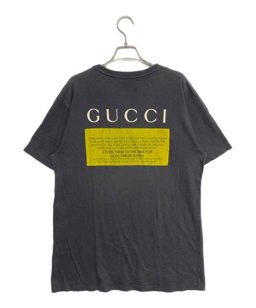 GUCCI（グッチ）GUCCI (グッチ) ヴィンテージロゴTシャツ グレー サイズ:Mの古着・服飾アイテム