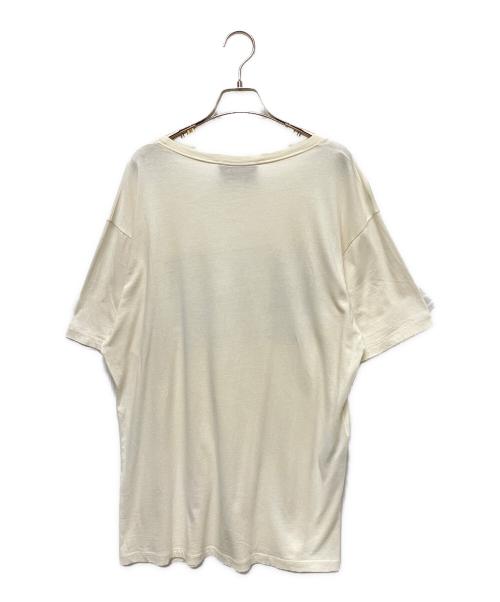 GUCCI（グッチ）GUCCI (グッチ) シティ ロゴプリントTシャツ ベージュ サイズ:XLの古着・服飾アイテム