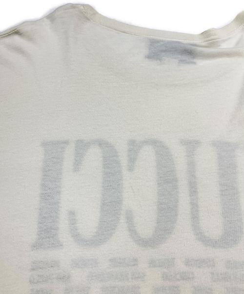 GUCCI（グッチ）GUCCI (グッチ) シティ ロゴプリントTシャツ ベージュ サイズ:XLの古着・服飾アイテム