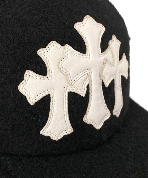 CHROME HEARTS（クロムハーツ）CHROME HEARTS (クロムハーツ) 3クロスウールキャップ ブラック サイズ:-の古着・服飾アイテム