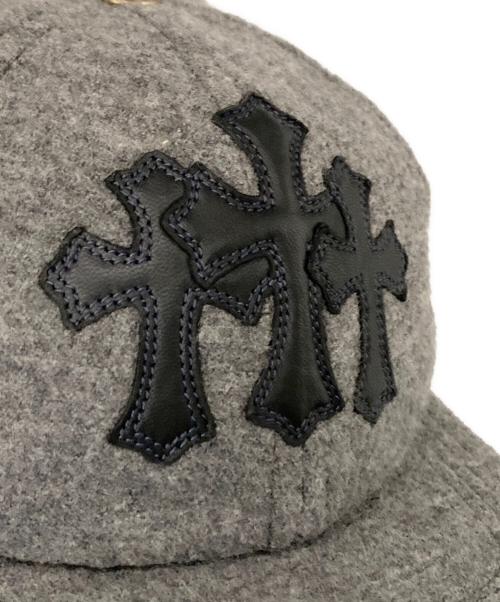 CHROME HEARTS（クロムハーツ）CHROME HEARTS (クロムハーツ) 3クロスウールキャップ グレー サイズ:-の古着・服飾アイテム
