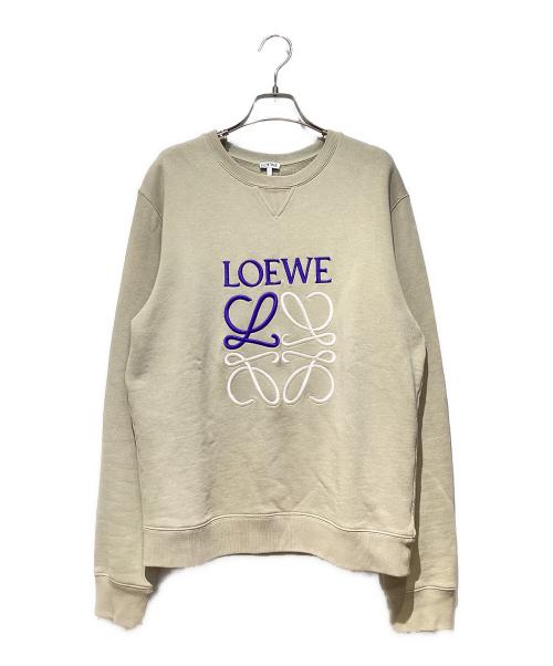 LOEWE（ロエベ）LOEWE (ロエベ) アナグラムロゴスウェット ベージュ サイズ:Mの古着・服飾アイテム