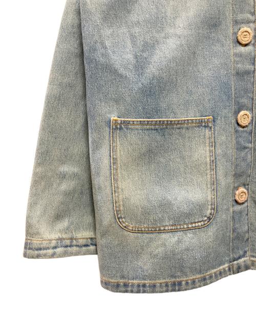 CHANEL（シャネル）CHANEL (シャネル) 24AW P78 ツイード ココボタン ウォッシュド デニムカバーオール インディゴ サイズ:36の古着・服飾アイテム