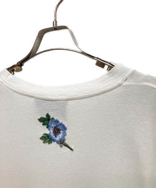 GUCCI（グッチ）GUCCI (グッチ) ダメージ加工ロゴTシャツ ホワイト サイズ:XSの古着・服飾アイテム