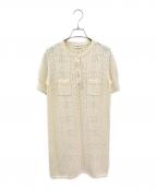 CELINEセリーヌ）の古着「トリオンフ ミニドレス コットンポインテル」｜アイボリー