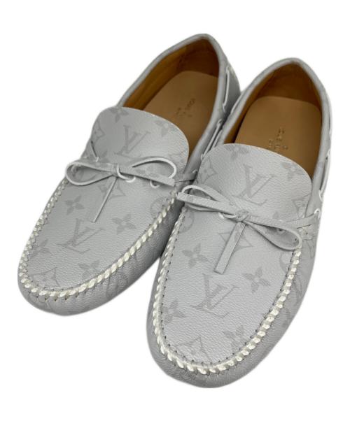 LOUIS VUITTON（ルイ ヴィトン）LOUIS VUITTON (ルイ ヴィトン) アリゾナライン モカシンシューズ ライトグレー サイズ:6 1/2の古着・服飾アイテム