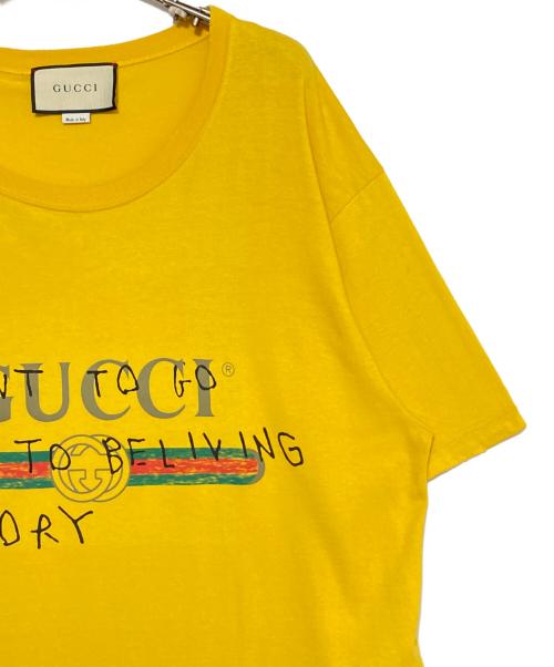GUCCI（グッチ）GUCCI (グッチ) Coco Capitan (ココキャピタン) ロゴTシャツ イエロー サイズ:XLの古着・服飾アイテム