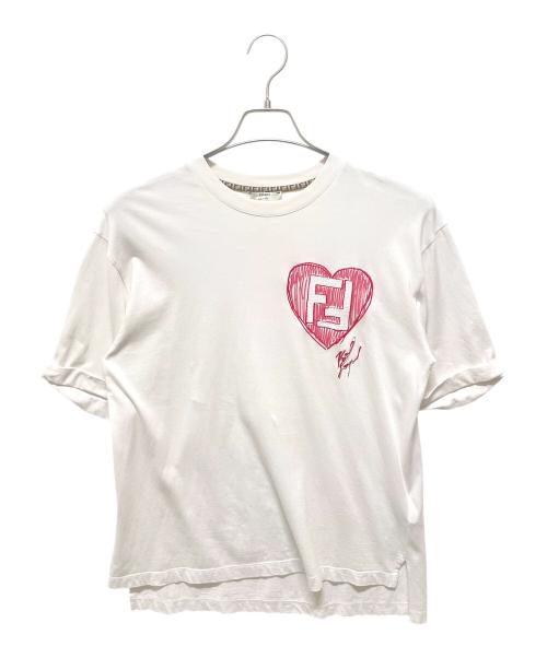 FENDI（フェンディ）FENDI (フェンディ) FFロゴTシャツ ホワイト サイズ:Mの古着・服飾アイテム