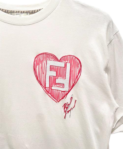 FENDI（フェンディ）FENDI (フェンディ) FFロゴTシャツ ホワイト サイズ:Mの古着・服飾アイテム