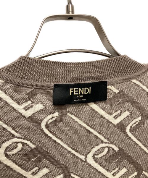 FENDI（フェンディ）FENDI (フェンディ) O’Lock-Intarsia Wool Sweater/オーロックニット ブラウン サイズ:46の古着・服飾アイテム