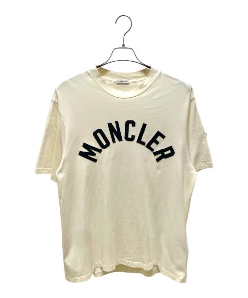 MONCLER（モンクレール）MONCLER (モンクレール) カレッジロゴTシャツ ベージュ サイズ:Sの古着・服飾アイテム
