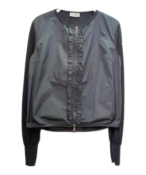 MONCLER（モンクレール）MONCLER (モンクレール) ナイロン切替ジップカーディガン ブラック サイズ:XSの古着・服飾アイテム