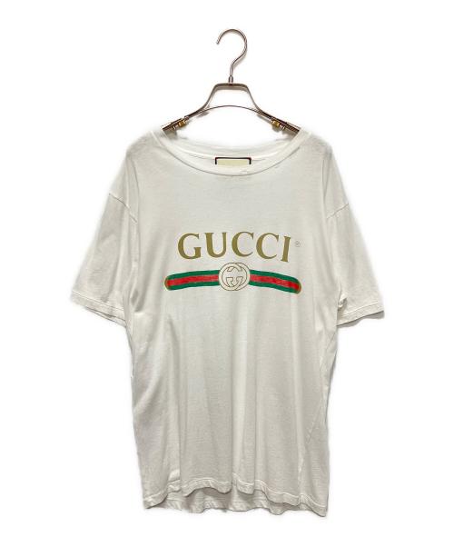 GUCCI（グッチ）GUCCI (グッチ) ロゴTシャツ ホワイト サイズ:XSの古着・服飾アイテム