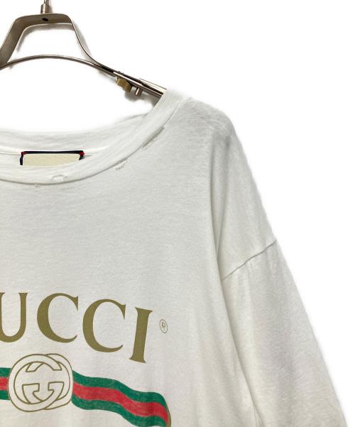 GUCCI（グッチ）GUCCI (グッチ) ロゴTシャツ ホワイト サイズ:XSの古着・服飾アイテム