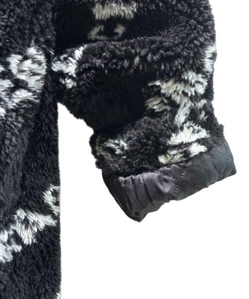 BALENCIAGA（バレンシアガ）BALENCIAGA (バレンシアガ) オールオーバーロゴフリースジャケット ブラック サイズ:34の古着・服飾アイテム