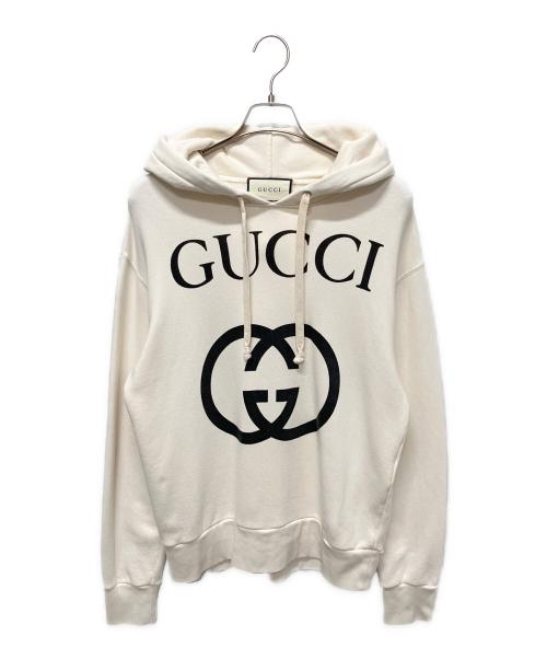GUCCI（グッチ）GUCCI (グッチ) インターロッキングGフーディ アイボリー サイズ:Sの古着・服飾アイテム