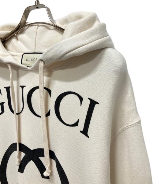 GUCCI（グッチ）GUCCI (グッチ) インターロッキングGフーディ アイボリー サイズ:Sの古着・服飾アイテム